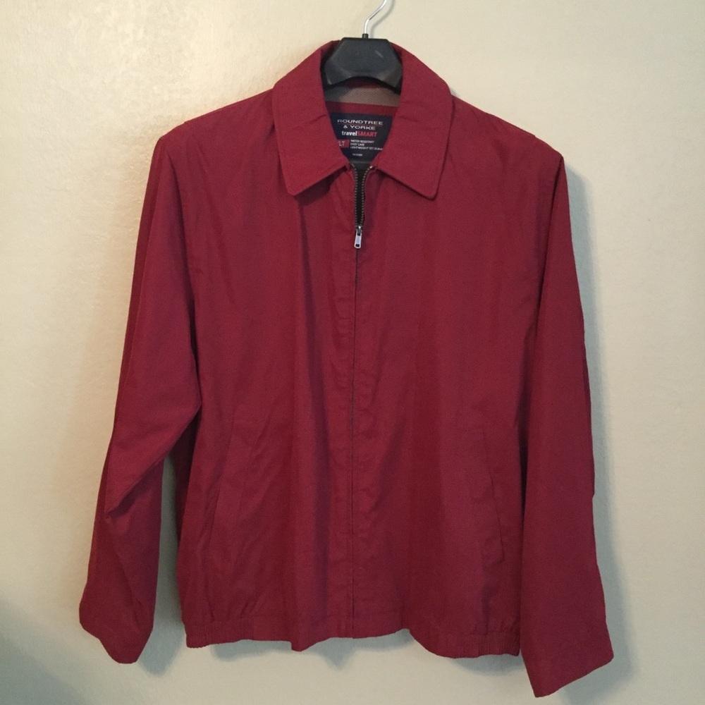 Roundtree & Yorke Burgandy Water Resistant Jacket Size 2XT NWTS $99